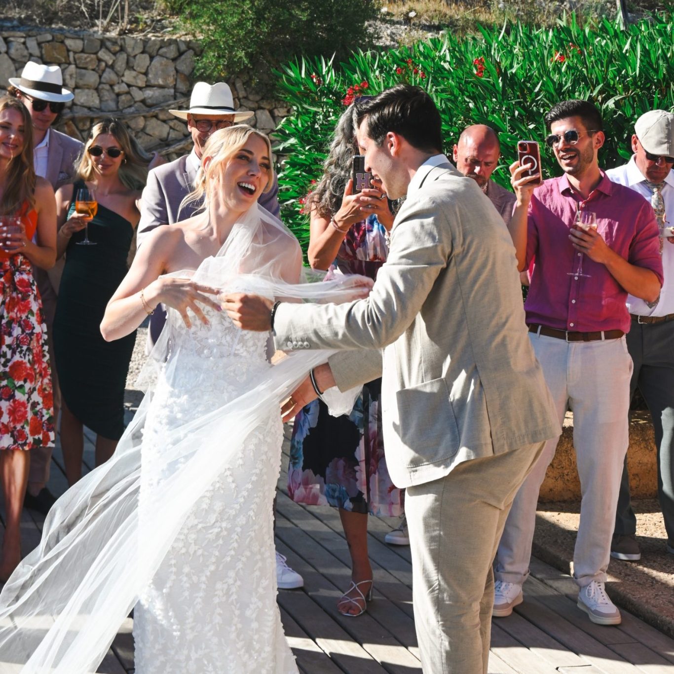 Hochzeitsfier auf der Finca Ses Voltes Mallorca, festgehalten von Hochzeitsfotografin 